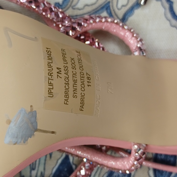 Steve Madden uplift pink Rhinestone highlace up high heel New - Picture 11 of 15